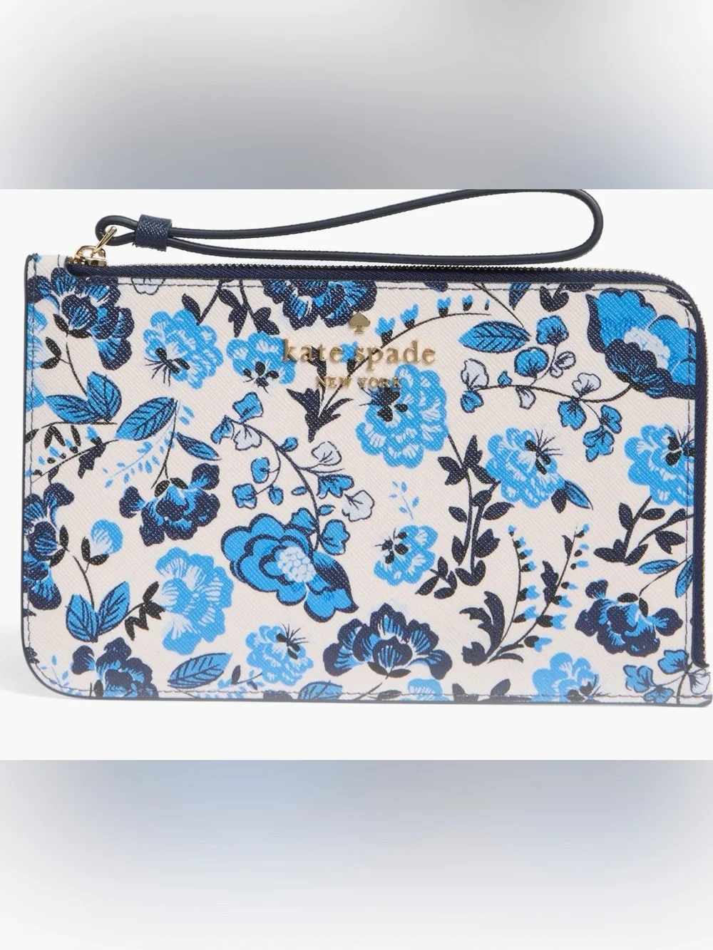 ♠️Kate Spade New York Blue Floral Wristlet